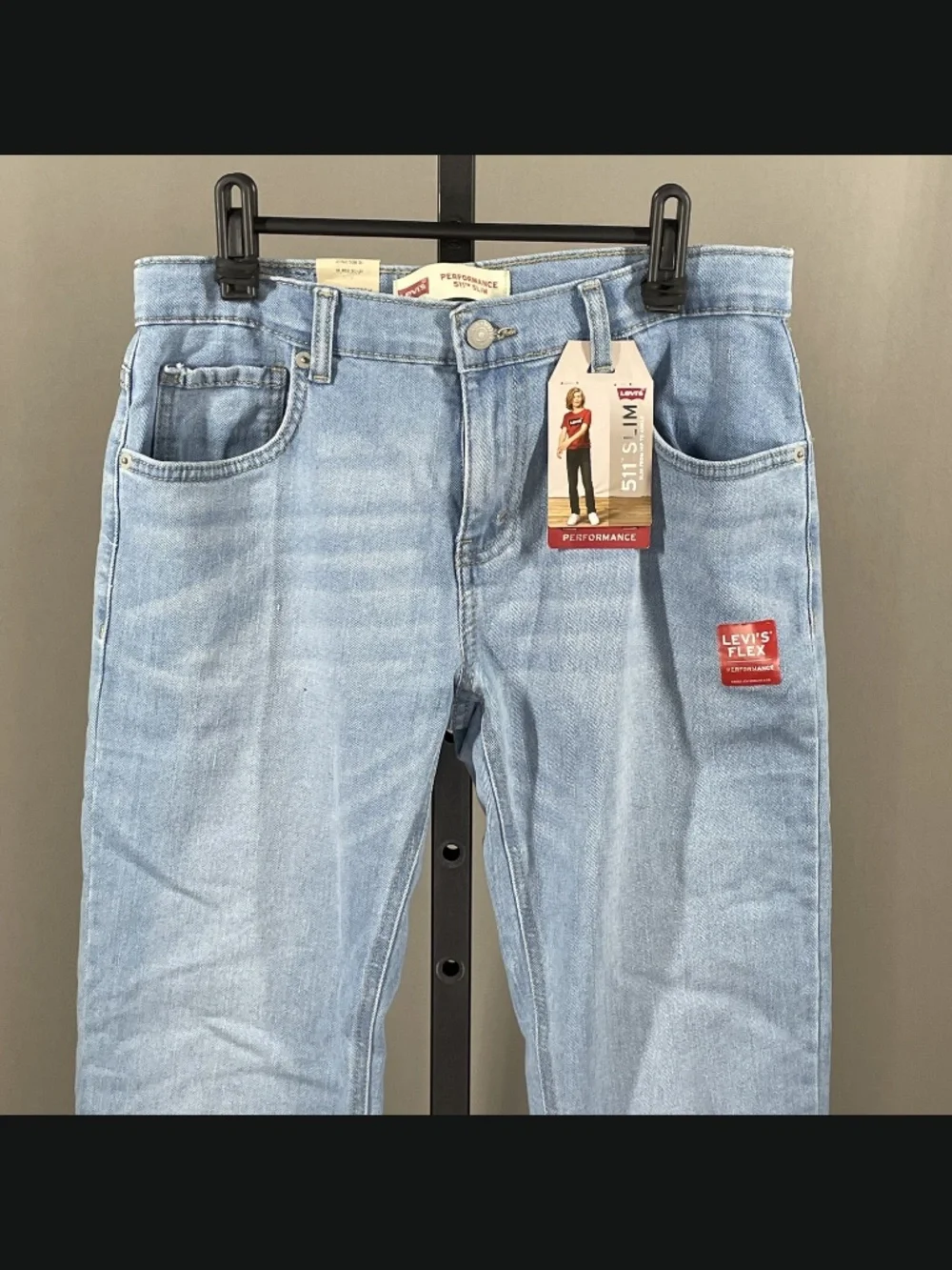 NEW Levis Jeans Boys 18 29 blue denim straight leg slim kids casual classic